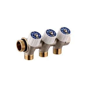 USYSTEMS коллектор SH 3/4 с вентилями НР/ВР 3x1/2НР, ц/ц 38мм '5И