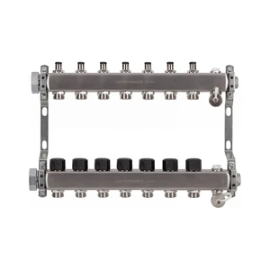 USYSTEMS коллектор UN с клапанами стальной с накидной гайкой, выходы 7x3/4 Евроконус '1Ф