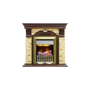 Каминокомплект Dublin - Темный дуб / Сланец с очагом Danville Antique Brass FB2 Каминокомплект Dublin - Темный дуб / Сланец с очагом Danville Antique Brass FB2
