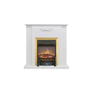 Каминокомплект Capri - Белое дерево делюкс с очагом Fobos FX M Brass