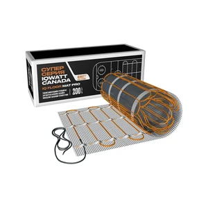 Мат греющий IQ FLOOR MAT PRO 15м² под плитку, тонкий самоклеящийся