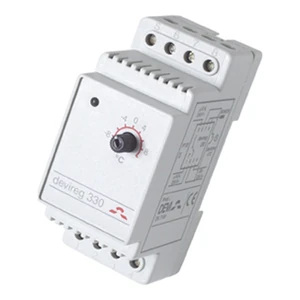 Терморегулятор DEVIreg™ D-330 (-10°C-+10°C) на шину DIN, с датчиком на проводе, 16А