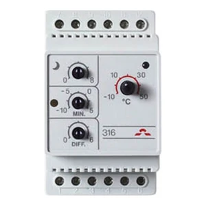 Терморегулятор DEVIreg™ D-316 (-10°C-+50°C) на шину DIN, с датчиком на проводе, 16А