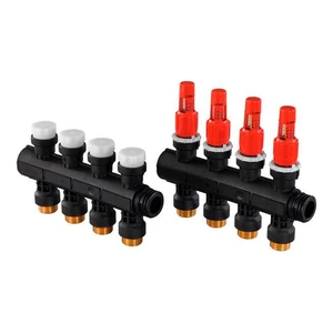 Коллектор UPONOR VARIO PLUS с расходомерами пластиковый, выходы 3X 3/4 евроконус