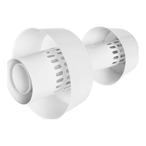 SCR-8012-800002 STOUT Оголовок вертикальный с ветрозащитой конденсац. коакс. D80(п)/125(п) БЕЛЫЙ