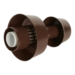 SCR-8012-800022 STOUT Оголовок вертикальный с ветрозащитой конденсац. коакс.D80(п)/125(п) коричневый