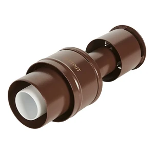 SCR-8610-800021 STOUT Оголовок вертикальный с ветрозащитой конденсац. коакс.D60(п)/100(п) КОРИЧНЕВЫЙ