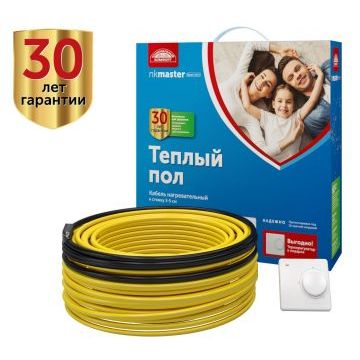 Кабель нагревательный БНК 15 м/225 Вт Мастер с терморегулятором Национальный комфорт