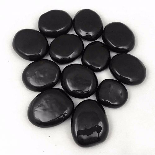 Декоративные керамические камни черные 14 шт (ZeFire)