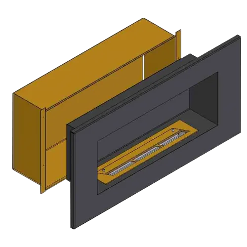 Теплоизоляционный корпус для встраивания в мебель для очага 1200 мм (ZeFire)