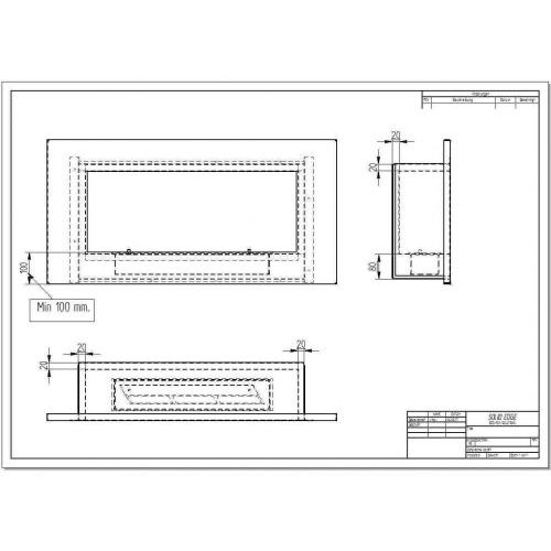 Теплоизоляционный корпус для встраивания в мебель для очага 1400 мм (ZeFire)