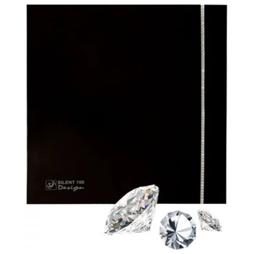 Накладной вентилятор Soler Palau SILENT-100 CZ BLACK DESIGN SWAROVSKI