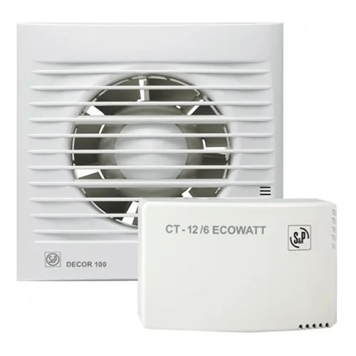 Накладной вентилятор Soler Palau KIT DECOR-100CHZ 12V+CT-12/6 ECOWATT
