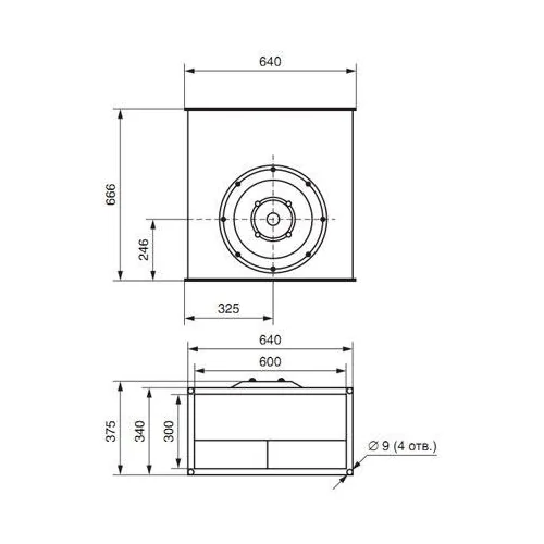 Вентилятор канальный ВКП-60-30-4D