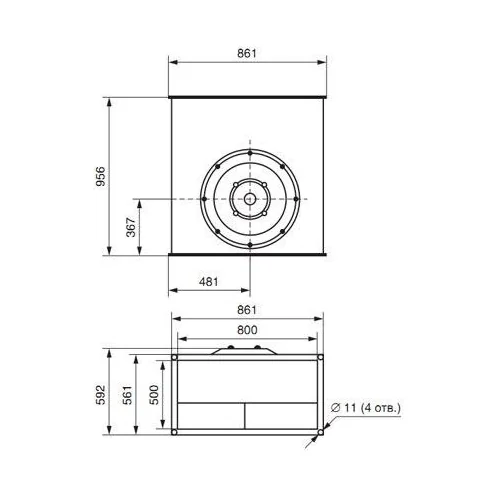 Вентилятор канальный ВКП-80-50-4D