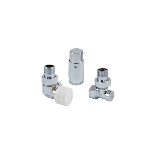 Комплект Schlosser трехосевой левый, Хром, DN 15 GZ1/2 x GW1/2 с головкой Мини M30x1,5
