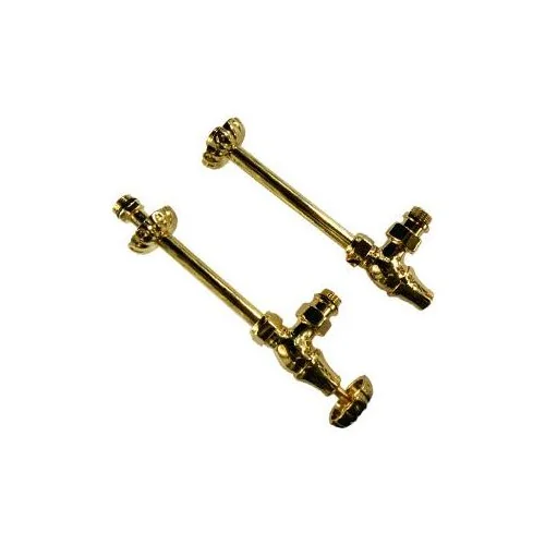 Комплект вентилей с трубками SR Rubinetterie серия Floral Old Style 1/2" угловой цвет Золото