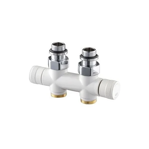 Узел прямой SR Rubinetterie Tondera 50 мм, запорный 1/2"х3/4" Е, цвет белый