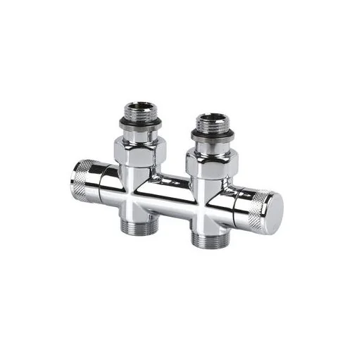 Узел прямой SR Rubinetterie Tondera 50 мм, запорный 1/2"х3/4" Е, цвет хром