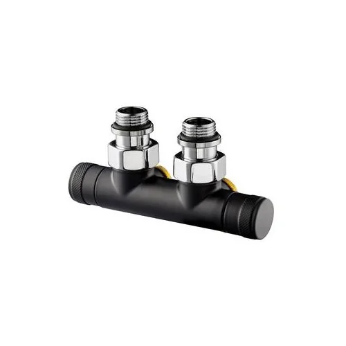 Узел угловой SR Rubinetterie Tondera 50 мм, запорный 1/2"х3/4" Е, цвет черный