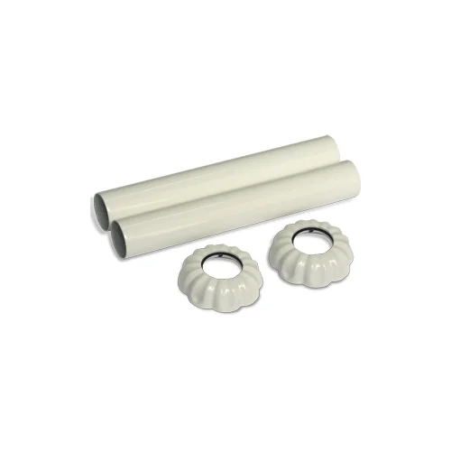 Комплект декоративных трубок SR Rubinetterie "ретро", 160xD 18-20-1/2" цвет белый