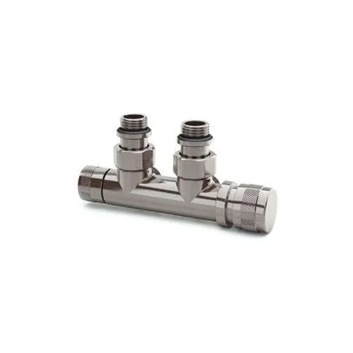 Узел нижнего подключения SR Rubinetterie угловой 1/2"х3/4"Е Никель матовый (правый)