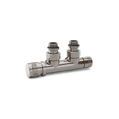 Узел нижнего подключения SR Rubinetterie угловой 1/2"х3/4"Е Никель матовый (левый)