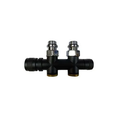 Узел нижнего подключения SR Rubinetterie прямой 1/2"х3/4"Е Чёрный матовый