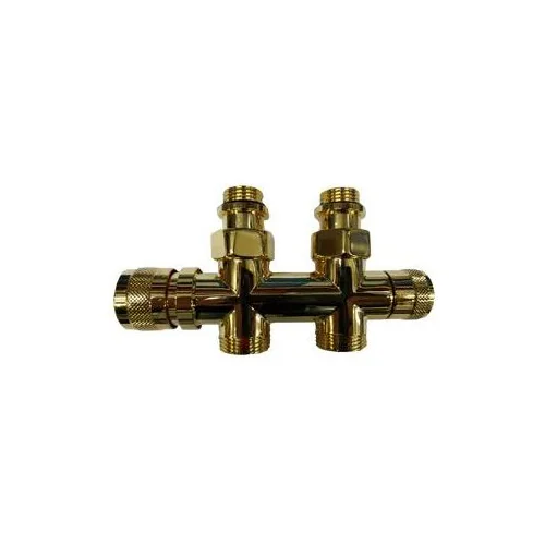 Узел нижнего подключения SR Rubinetterie прямой 1/2"х3/4"Е Золото