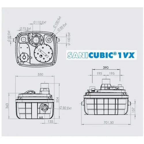Санинасос SFA SANICUBIC 1 VX