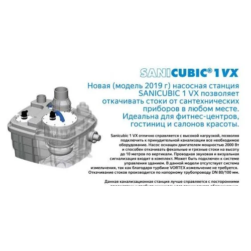 Санинасос SFA SANICUBIC 1 VX