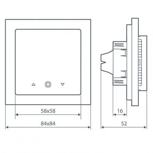 Терморегулятор Thermoreg TI-970 White рамка Silver