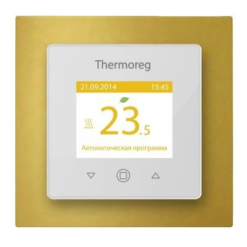 Терморегулятор Thermoreg TI-970 White рамка Gold