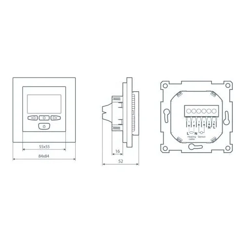 Терморегулятор Thermoreg TI-950 Design рамка Gold