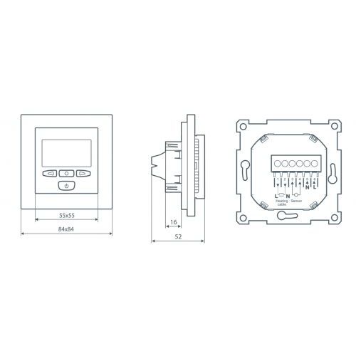 Терморегулятор Thermoreg TI-950 Design рамка Silver