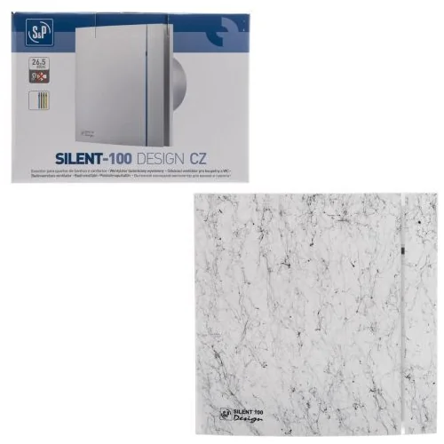 Накладной вентилятор Soler Palau SILENT-100 CZ MARBLE WHITE DESIGN 4C