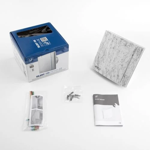 Накладной вентилятор Soler Palau SILENT-100 CZ MARBLE WHITE DESIGN 4C
