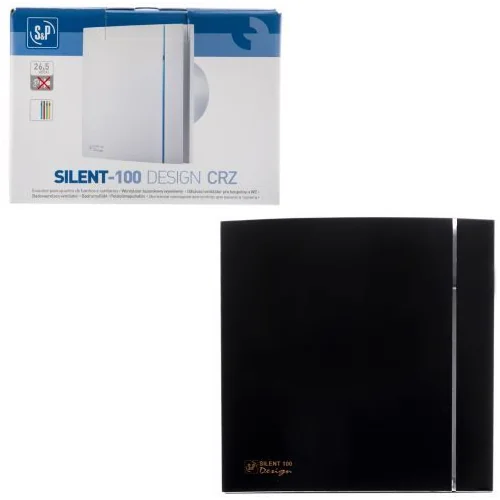 Накладной вентилятор Soler Palau SILENT-100 CZ BLACK DESIGN 4C