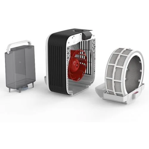 Очистительный комплекс Boneco H700 антрацит, Hepa + Уголь + ароматизация + увлажнение 1000 мл/ч. 150 м2 площадь увлажнения. Электронный гигростат, авто, детский, ночной режимы, расширенный функционал BONECO APP