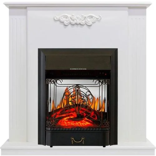 Каминокомплект Capri - Белое дерево делюкс с очагом Majestic FX M Black