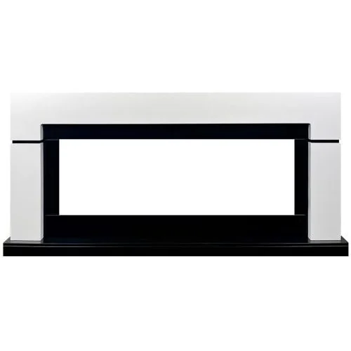 Каминокомплект Lindos 60 - Белый с черным с очагом Vision 60 LED