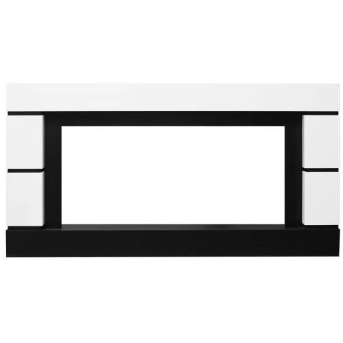 Каминокомплект Modern 42 SFT - Белый с черным с очагом Vision 42 LOG LED
