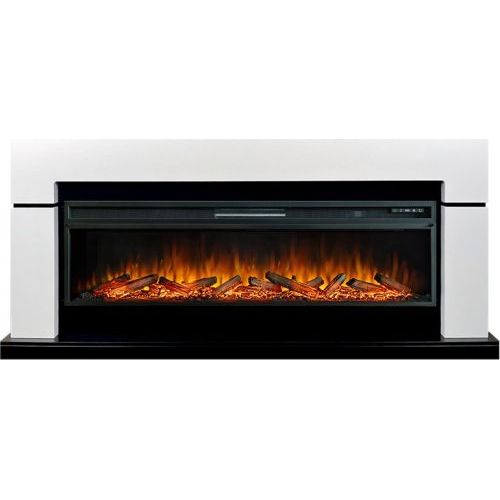 Каминокомплект Lindos 60 (Разборный) - Белый с черным с очагом Vision 60 LOG LED