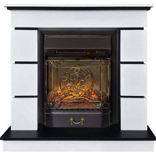 Каминокомплект Modern (Разборный) - Белый с черным с очагом Majestic FX M Black RC