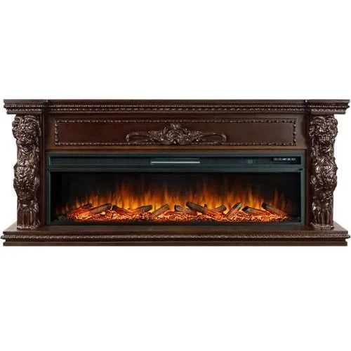 Каминокомплект Windsor 60 - Темный дуб с очагом Vision 60 LOG LED