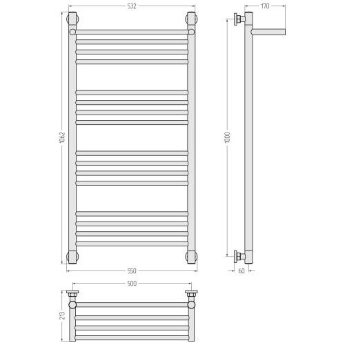 Богема с полкой+ 1000х500