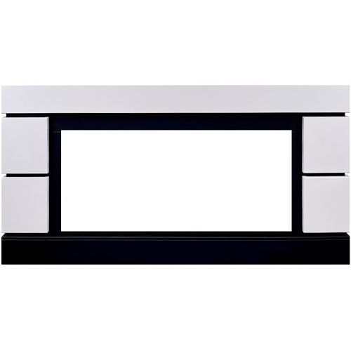 Каминокомплект Modern 42 (Разборный) - Белый с черным с очагом Vision 42 LED