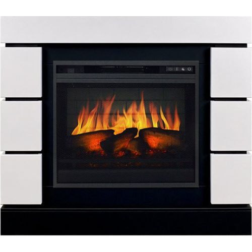 Каминокомплект Modern 23 (Разборный) - Белый с черным с очагом Vision 23 EF LED 3D FX