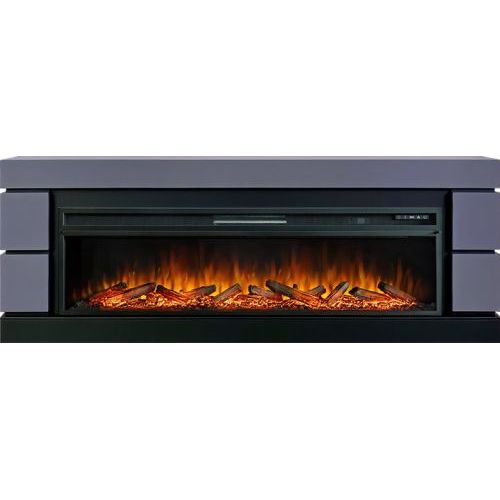 Каминокомплект Modern 60 (Разборный) - Серый графит с черным с очагом Vision 60 LOG LED