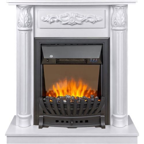 Каминокомплект Laura (Разборный) - Белый с очагом Aspen Black